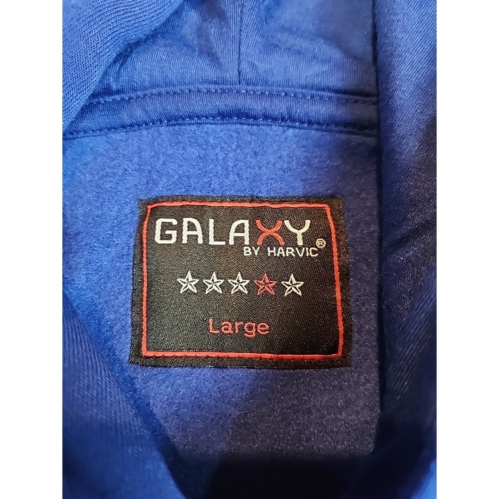 Galaxy by Harvic Men's Blessed Pullover Hoodie Blue Size Large NWT - Picture 7 of 9